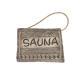 Plaque de porte SAUNA, foncée