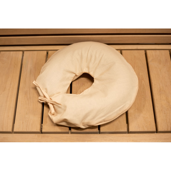 Coussin pour soins de sauna, couleur sable, 30 × 30 cm