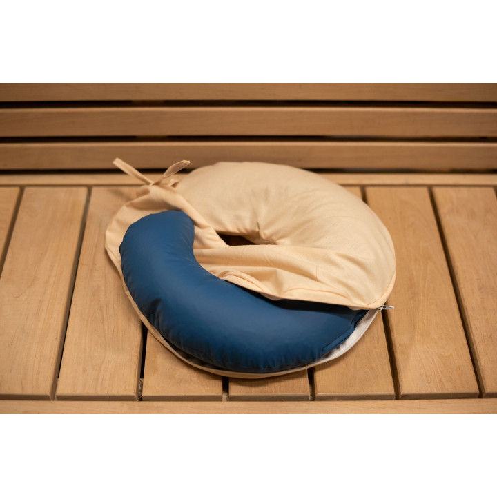 Coussin pour soins de sauna, couleur sable, 30 × 30 cm