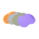 Sièges de sauna couleur, 4 psc.