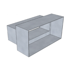 La sortie de ventilation, 160x80 mm 