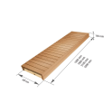 Banc de sauna, tremble/aulne, 400 x 1600-2400 mm - 2