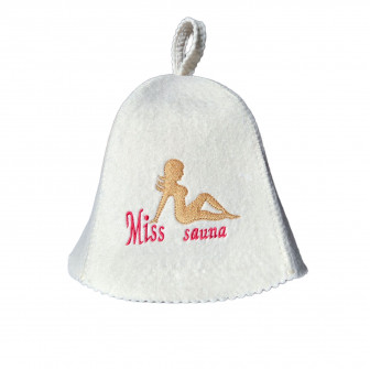 Chapeau de sauna - Miss Sauna, blanc