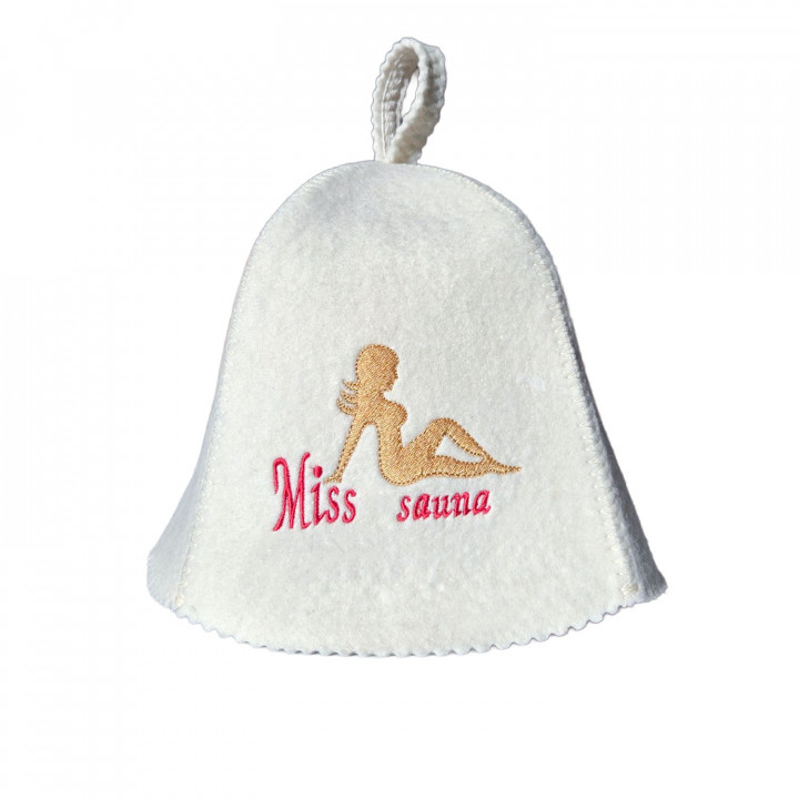 Chapeau de sauna - Miss Sauna, blanc