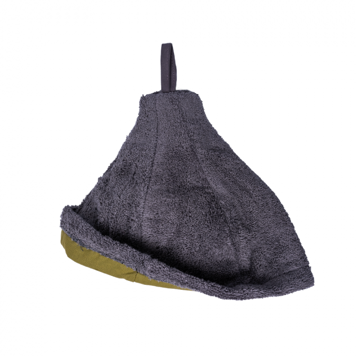 Coffret cadeau pour lui. Bonnet et tablier de sauna pour homme - GRIS Taille S-M