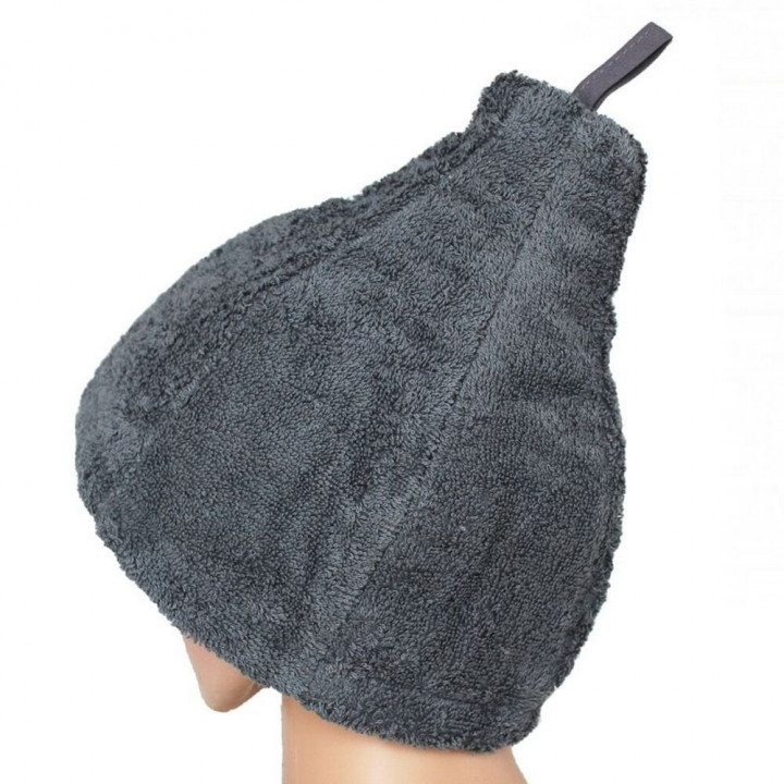 Coffret cadeau pour lui. Bonnet et tablier de sauna pour homme - GRIS Taille S-M