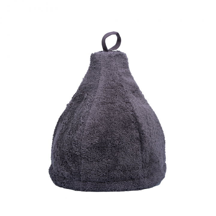 Coffret cadeau pour lui. Bonnet et tablier de sauna pour homme - GRIS Taille S-M