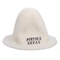 Chapeau de sauna - PIRTIES ŠEFAS, blanc 