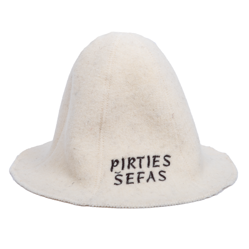 Chapeau de sauna - PIRTIES ŠEFAS, blanc Chapeau de sauna - PIRTIES ŠEFAS, blanc