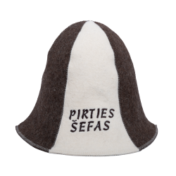 Chapeau de sauna - PIRTIES ŠEFAS, rayé  Chapeau de sauna - PIRTIES ŠEFAS, rayé