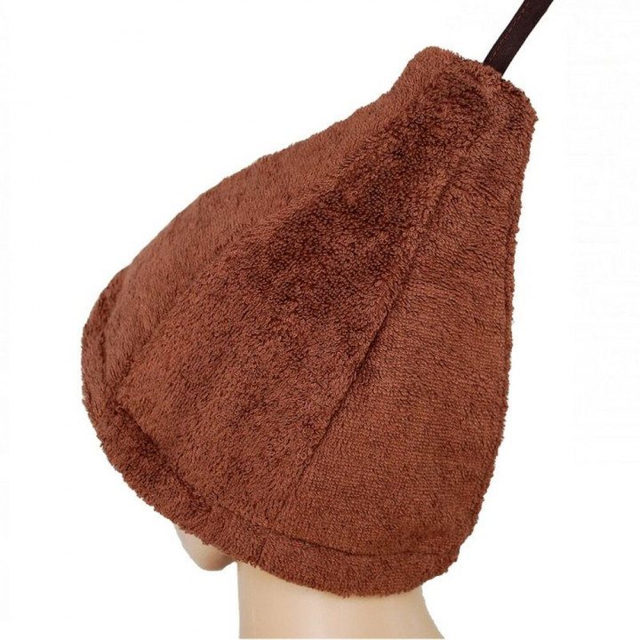 Coffret cadeau pour LUI. Chapeau et tablier de sauna pour homme - MARRON