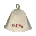 Chapeau de sauna - Sauna, avec inscription rouge - 0