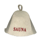 Chapeau de sauna - Sauna, avec inscription rouge