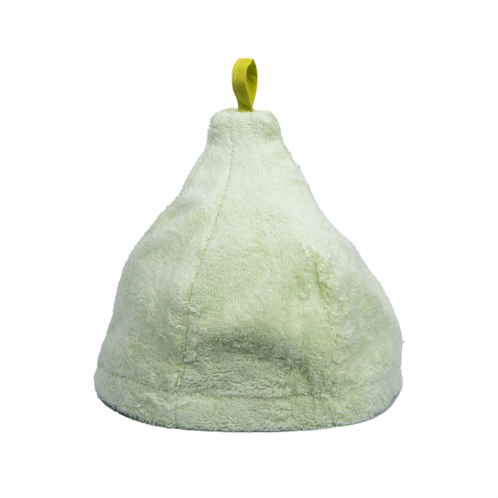 Coffret cadeau pour ELLE. Bonnet et tablier de sauna pour femme, vert clair.