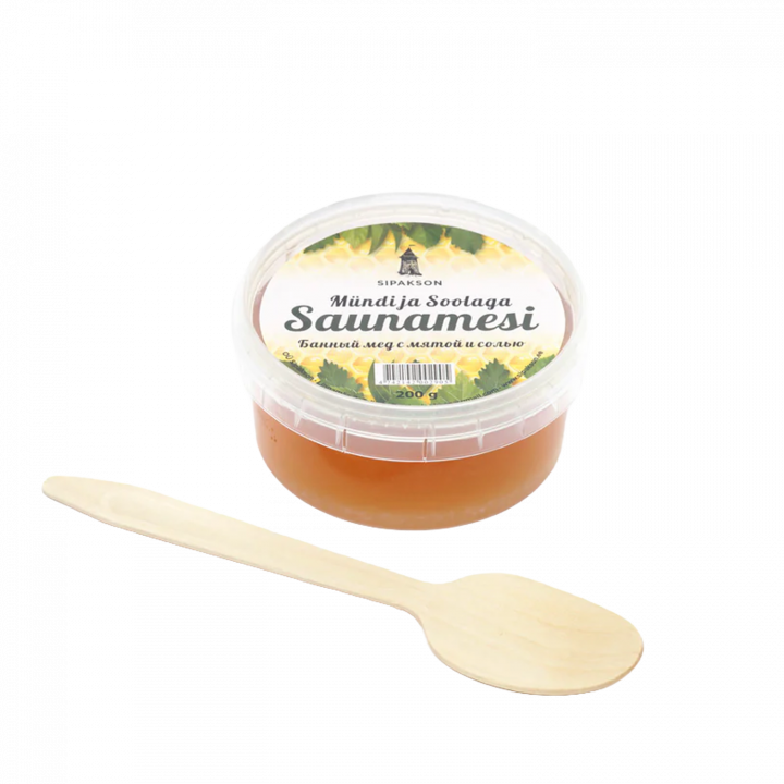 Miel de sauna à l'extrait de menthe et au sel, 200 g