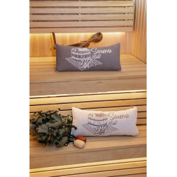 Coussin de sauna, brun grisâtre  Coussin de sauna, brun grisâtre