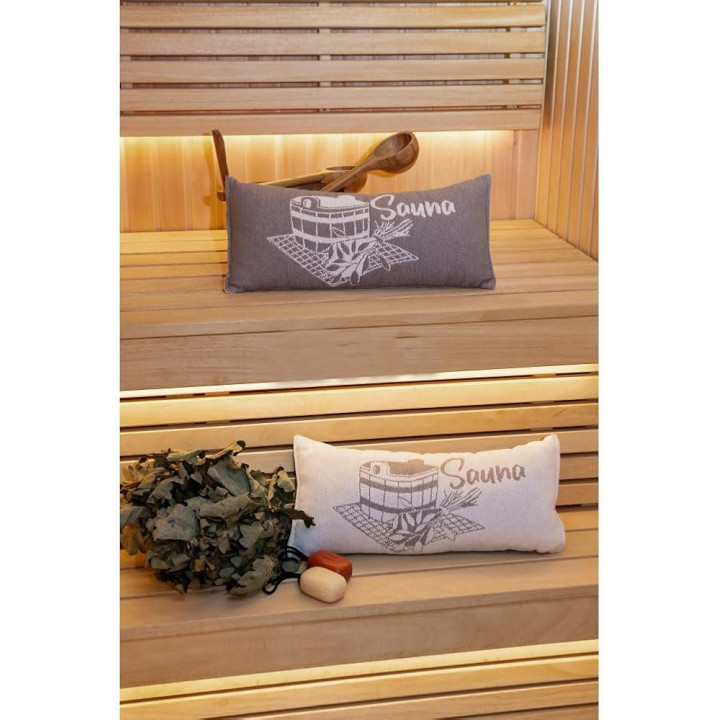 Coussin de sauna, brun grisâtre
