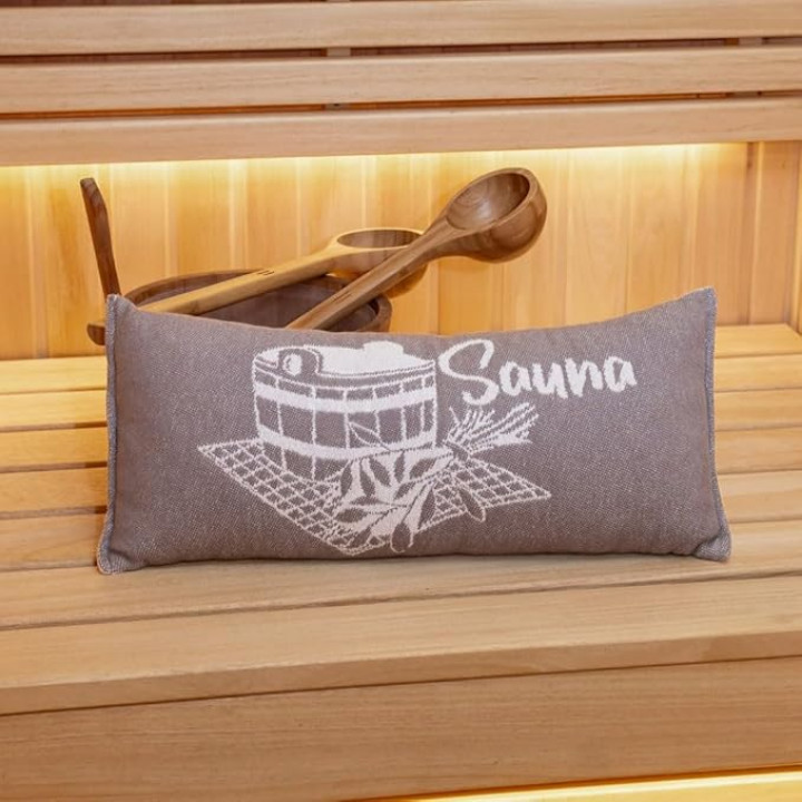 Coussin de sauna, brun grisâtre