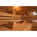 Appui-tête de sauna en aulne avec tissu textile - 1