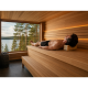 Appui-tête de sauna en aulne avec tissu textile