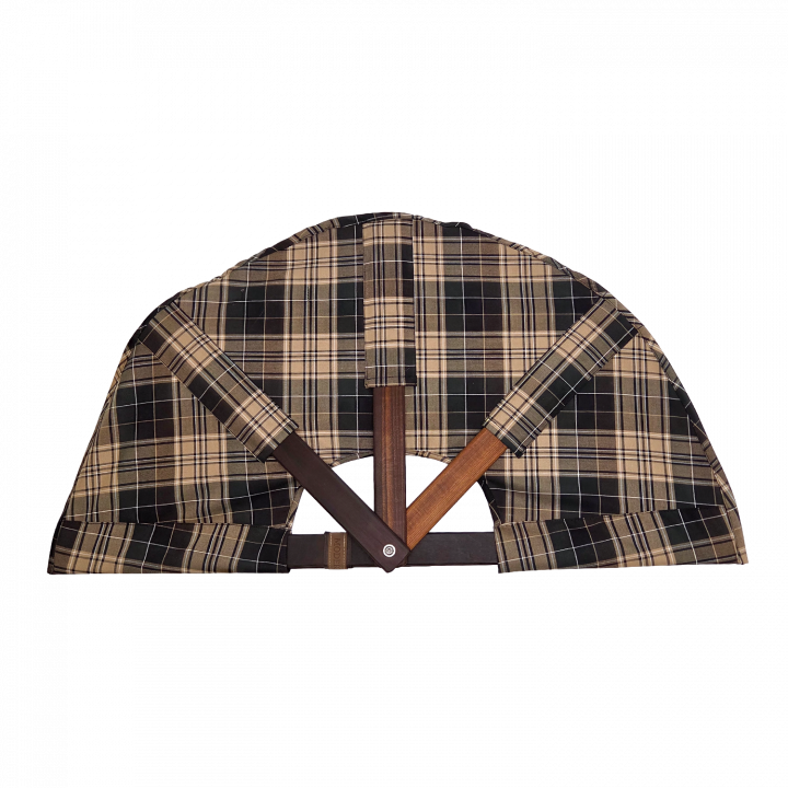 Ventilateur de sauna, tissu à carreaux foncés