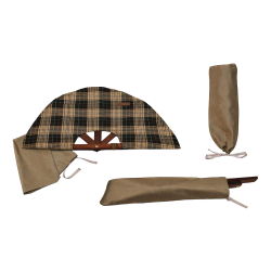 Ventilateur de sauna, tissu à carreaux foncés 