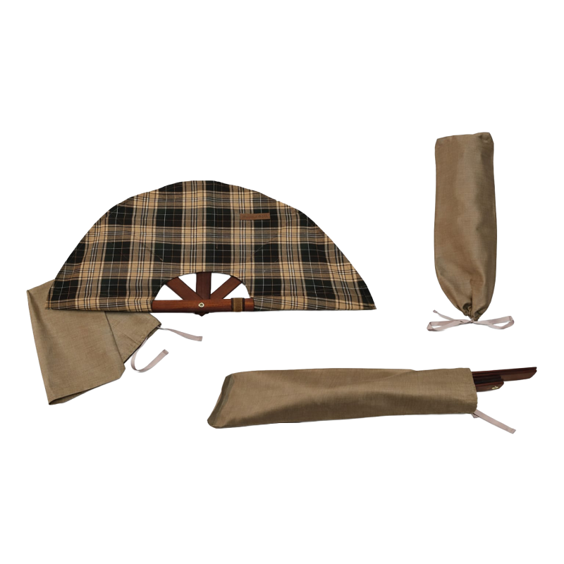 Ventilateur de sauna, tissu à carreaux foncés