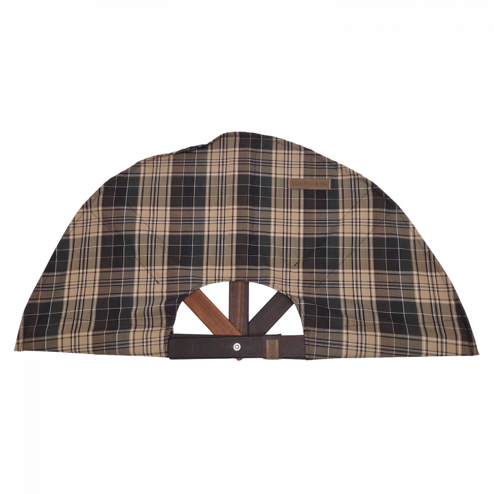 Ventilateur de sauna, tissu à carreaux foncés