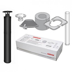 Ensemble de cheminée isolée en acier - HARVIA, noir 