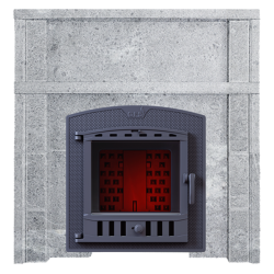 Portail de poêle GEFEST, Pierre ollaire  Portail de poêle GEFEST, Pierre ollaire