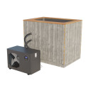 Baignoire balnéo Kirami Premium NordicIce S avec pompe à chaleur Dualex, 500 l - 0