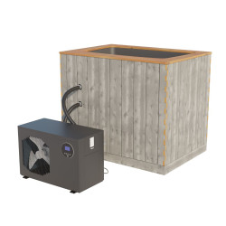 Baignoire balnéo Kirami Premium NordicIce S avec pompe à chaleur Dualex, 500 l 