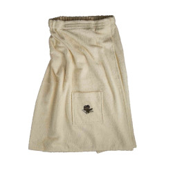 Tablier de sauna pour homme couleur claire, coton 