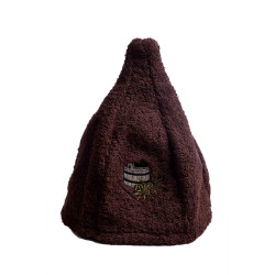 Bonnet de sauna en coton - MARRON  Bonnet de sauna en coton - MARRON