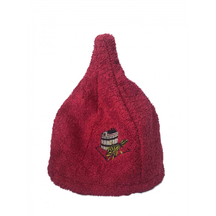 Bonnet de sauna en coton - BORDEAUX