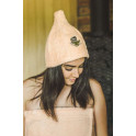 Bonnet de sauna en coton - PEACH - 1 Bonnet de sauna en coton - PEACH - 1
