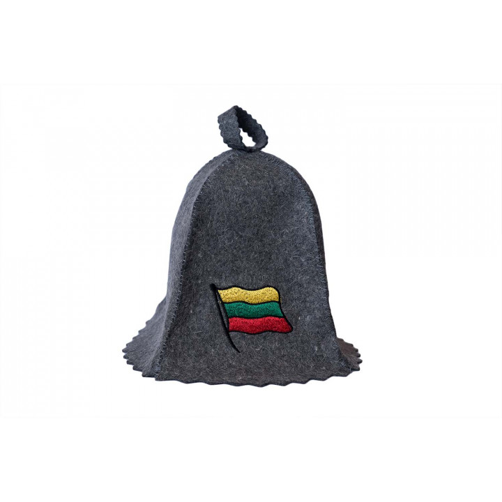 Bonnet de sauna - Drapeau lituanien, gris