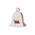 Bonnet de sauna - Drapeau lituanien, blanc - 0