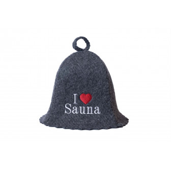 Bonnet de sauna - J'adore le sauna, gris