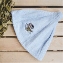 Bonnet de sauna en coton - BLEU CLAIR - 1