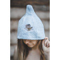Bonnet de sauna en coton - BLEU CLAIR - 2