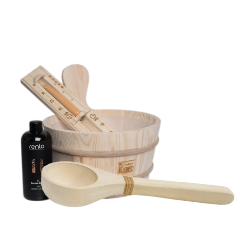 Un ensemble d'accessoires de sauna