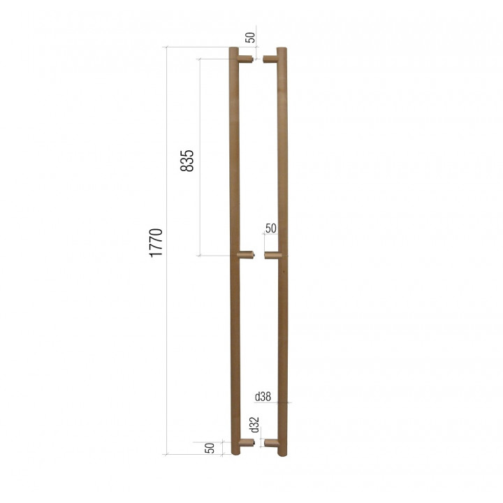 AD Poignée de porte pour portes en verre L-1800