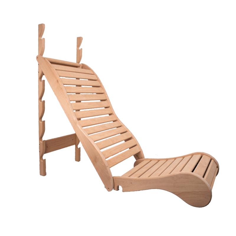 Couchette de détente pour sauna, aulne noir