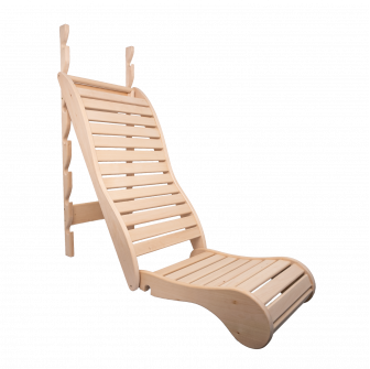 Couchette de détente pour sauna, tilleul.