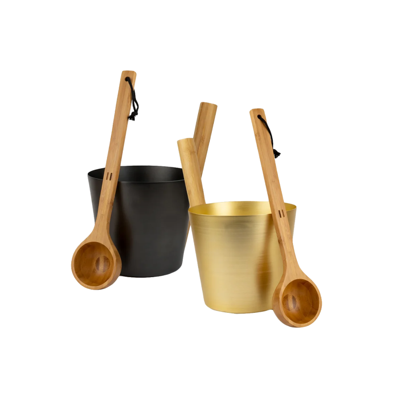 Ensemble seau et louche en aluminium RENTO