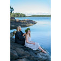 Coffret cadeau RENTO KENNO POUR ELLE. Serviette pour les cheveux et tablier, gris clair. - 1