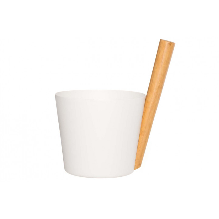 Seau en aluminium avec anse - RENTO, blanc