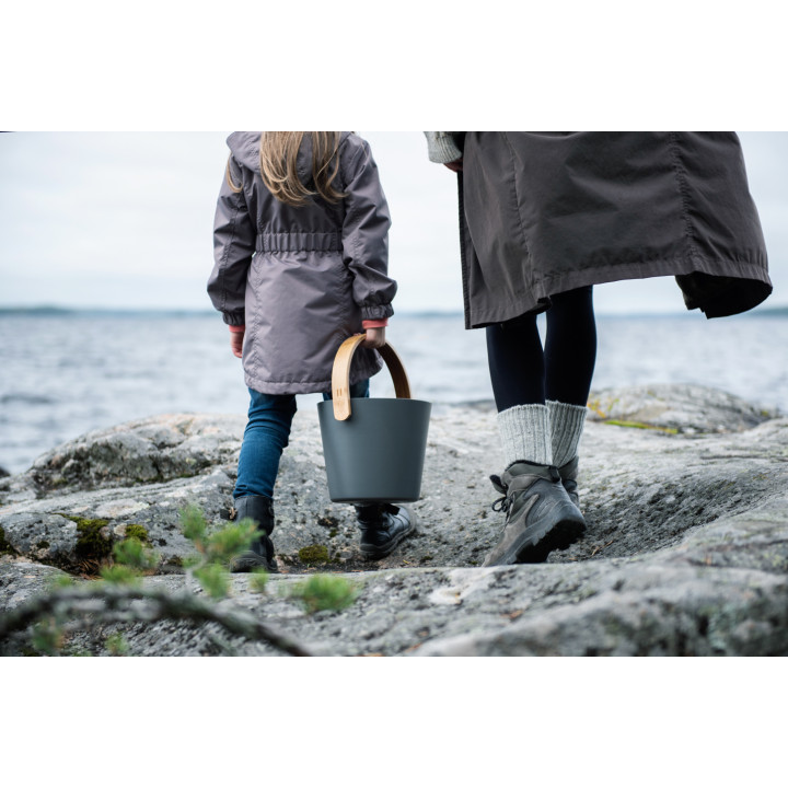 Seau en aluminium RENTO, gris 5 l
