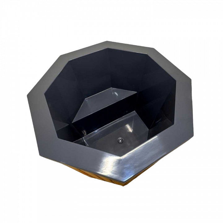 Baignoire d'immersion froide avec revêtement en bois, 550 l